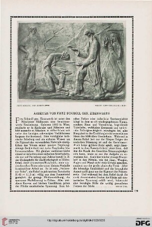 Arbeiten von Fritz Schmoll gen. Eisenwerth
