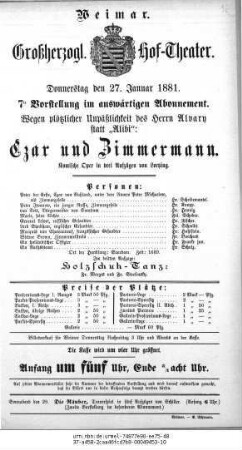 Czar und Zimmermann