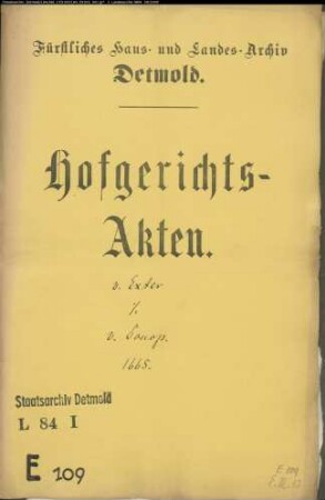 von Exterde, Anna Katharina geb. von Grone gegen Christoph von Donop zu Borkhausen - Schuldforderung