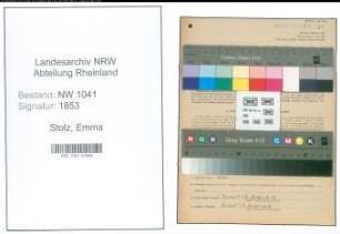 Entnazifizierung Emma Stolz , geb. 21.05.1915 (Berufsberaterin)