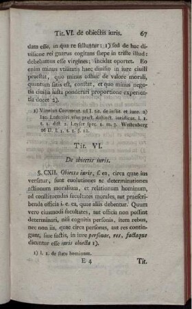 Tit. VI. De obiectis iuris.