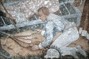 Drei Szenen aus der Legende des heiligen Laurentius