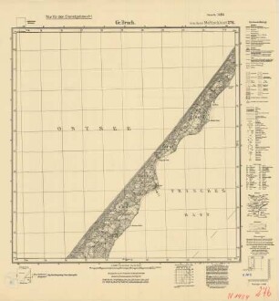 1484 (alte Nr.: 276) Gr. Bruch, Meßtischblatt (4cm - Karte)