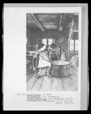 In der Backstube (von Enkelmann in der Niedermühle; Dittersbach, Kreis Landeshut)