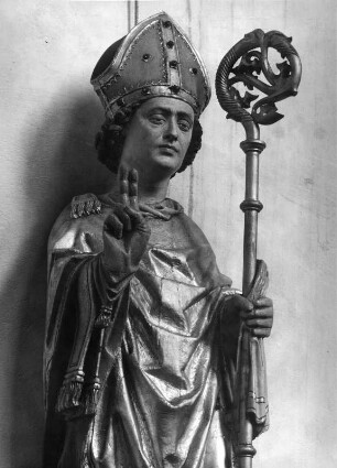 Heiliger Pirinius : Heiliger Pirinius (um 1500). Hüftstück. Wachenheim an der Weinstraße, Sankt Georg