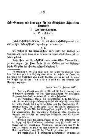 Lehr-Ordnung und Lehr-Plan für die königlichen Schullehrer-Seminare.