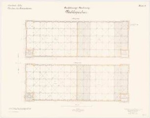 Proviantamt, Köln Mehlspeicher: Grundriss 1. OG, 2. OG 1:100