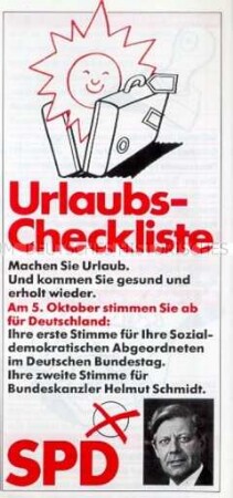 Wahlwerbung der SPD zur Bundestagswahl 1980