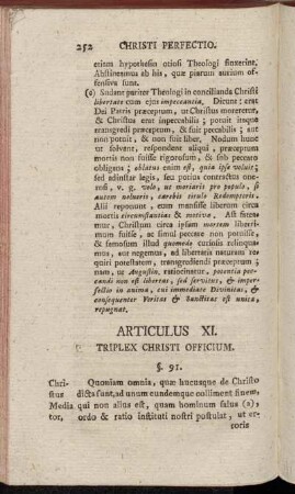 Articulus XI. Triplex Christi Officium.