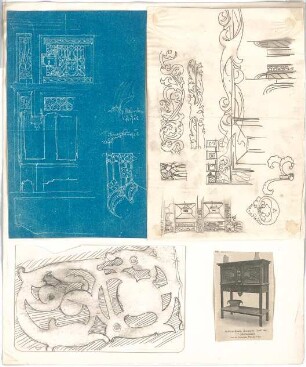 Rosenbauer, Gregor; Frankfurt; Studienarbeiten - Schrank, Stollenschrank (Ansicht, Perspektive, Detail)
