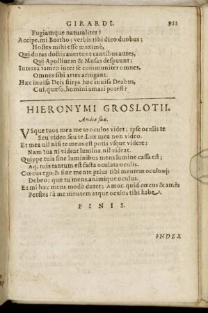 Hieronymi Groslothii.