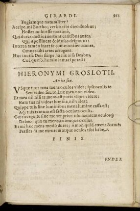 Hieronymi Groslothii.