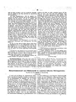 Naturwissenschaft und Mathematik in unserem Bildungswesen : (Fortsetzung)