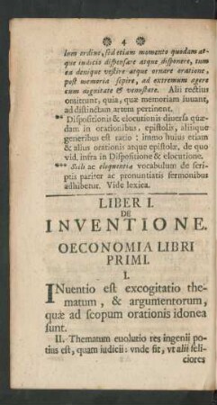 Liber I. De Inventione