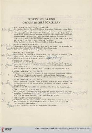 Europäisches und Ostasiatisches Porzellan (Nr. 17-43)