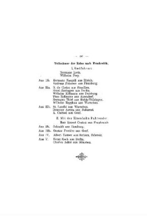 Teilnehmer der Reise nach Frankreich