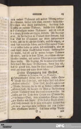 Dritte Bezeugung des Geistes [...].
