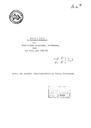 1932/33: Bericht über das Schuljahr ... - 1932/33