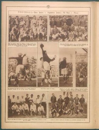 Football.- Boca Juniors v. Argentinos Juniors.- All Boys v. Alvear