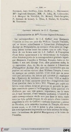 Lettres inédites de J.-J. Caffieri