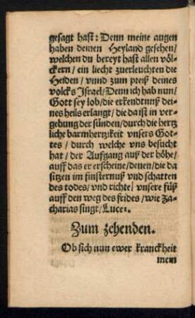 Zum zehenden.