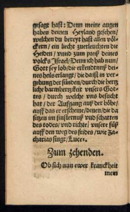 Zum zehenden.