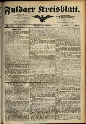 Ausgabe vom Montag, den 22. November 1909.