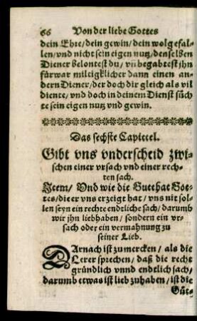 Das sechste Capittel.