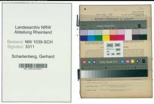 Entnazifizierung Gerhard Schartenberg , geb. 17.08.1892 (Verkaeufer)