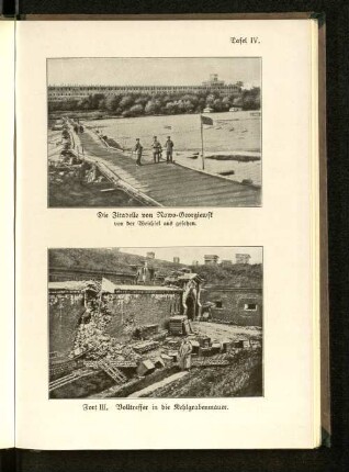 Tafel IV. Die Zitadelle von Nowo-Georgiewsk von der Weichsel aus gesehen.