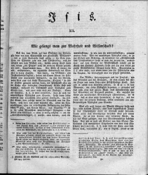Wie gelangt man zur Wahrheit und Wissenschaft?
