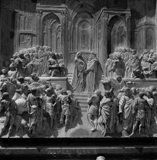Paradiestür — Alttestamentarische Szenen — Salomo und die Königin von Saba