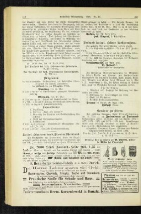 Generalversammlung der Mitglieder der Lehrer-Sterbe- und Witwen- und Waisen-Unterstützungskasse