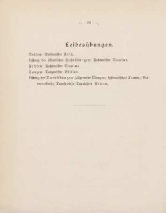 20, Leibesübungen