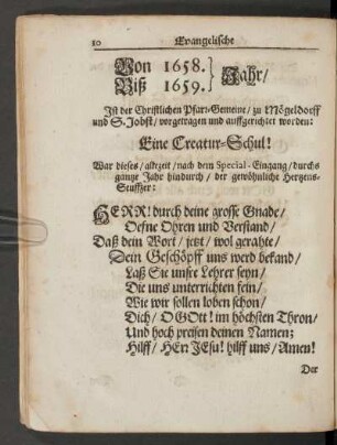Von 1658. Biß 1659. Jahr