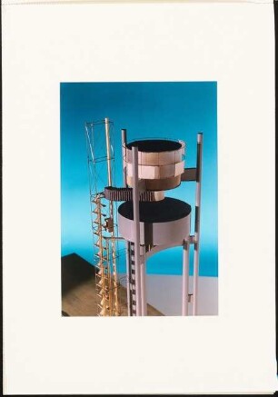 Wasserturm, Teltow Schinkelwettbewerb 1995: Mappe mit Modellfotos S. 6: Modellfoto Ansicht