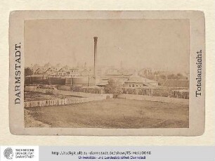 Darmstadt Totalansicht. Blick auf die alte Gasfabrik und alten Viehhof (nach 1855) (47)