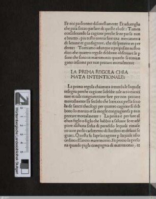 La prima regola chiamata intentionale
