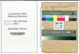 Entnazifizierung Werner Boeddeker , geb. 19.01.1908 (Techn.Angestellter)