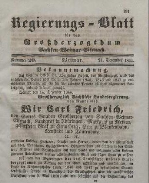 Nr. 20 : 21. Dezember 1844