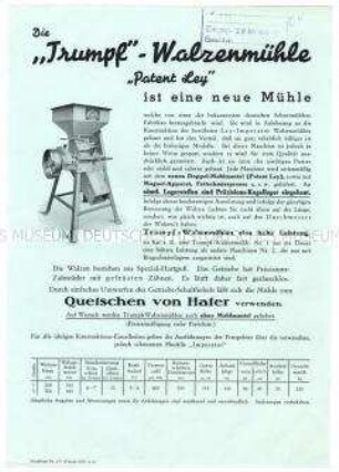 Walzenmühle Modell "Triumpf"