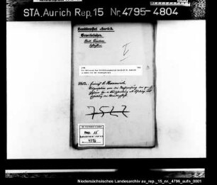 Die Befreiung des Schlächtergesellen Heinrich B. Humrich in Emden von der Wanderpflicht