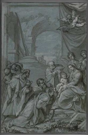 Die Anbetung der Könige (nach einem oder für ein Gemälde Federico Zuccaris in Venedig, S. Francesco della Vigna)