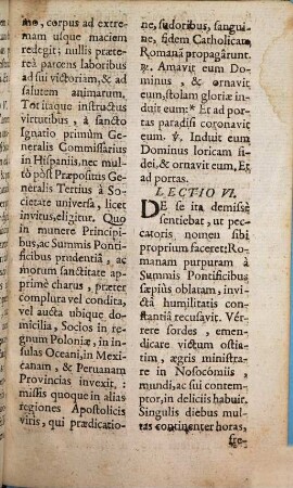 Die X. Octobris. In Festo S. Francisci Borgiae Confessoris