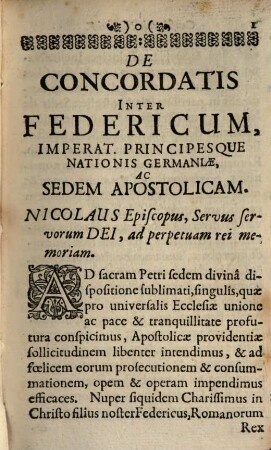 Collectanea Super Concordatis Inter Sanctam Sedem Apostolicam, Et Inclytam Nationem Germaniae : Omnibus Germanis cognitu necessaria: Ipso Textu Concordatorum à mendis diversarum editionum studiosè expurgato ; Adjunctis nonnullis aliis ad executionem Literarum Apostolicarum pertinentibus: et Summorum Pontificum Bullis in quotidiana Praxi beneficiaria utilissimis