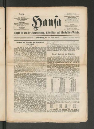 No. 128. Mittwoch, den 25. Mai 1853.
