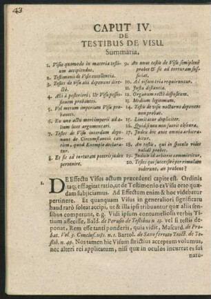 Caput IV. De Testibus De Visu.