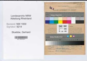 Entnazifizierung Gerhard Stuebbe, geb. 03.10.1907 (Telegrafeninspektor)