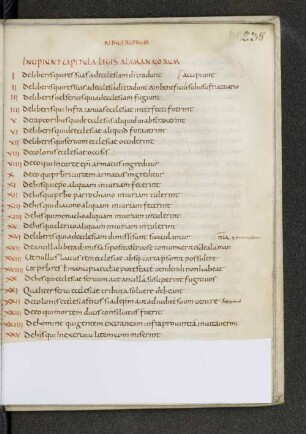Incipiunt capitula legis alamannorum [Lex alemannorum]