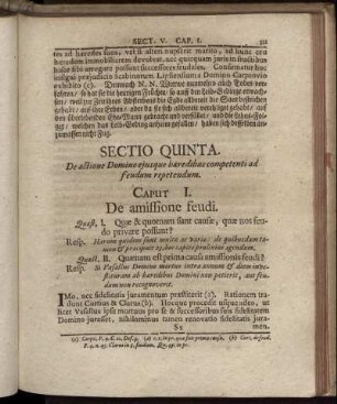 Sectio Quinta.